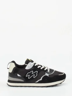 New Balance – Sneaker aus Veloursleder und Nylon schwarz