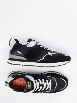 New Balance – Sneaker aus Veloursleder und Nylon schwarz