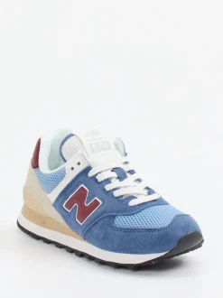 New Balance – Sneaker aus Textil und Veloursleder blau
