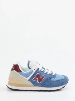 New Balance – Sneaker aus Textil und Veloursleder blau