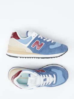 New Balance – Sneaker aus Textil und Veloursleder blau