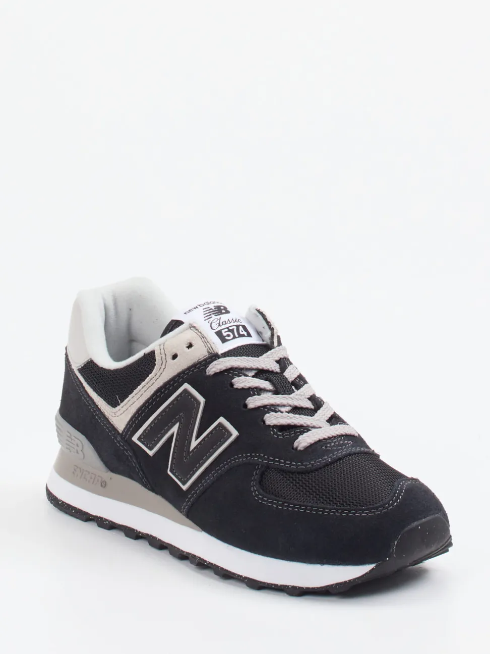 New Balance – Sneaker aus Textil und Veloursleder schwarz