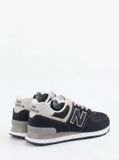 New Balance – Sneaker aus Textil und Veloursleder schwarz