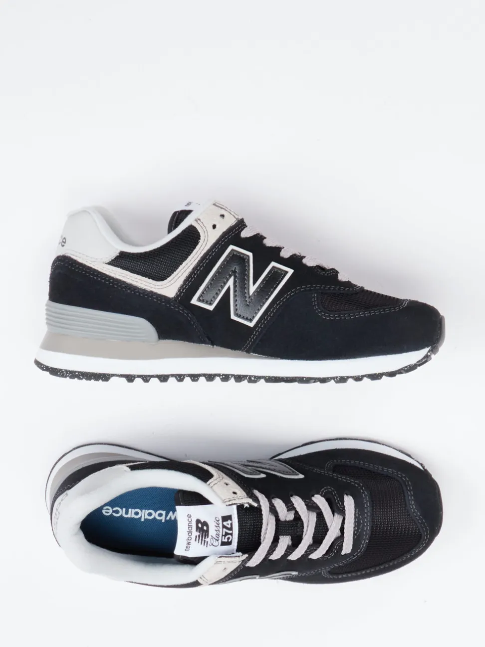 New Balance – Sneaker aus Textil und Veloursleder schwarz
