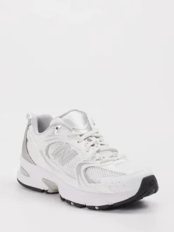 New Balance – Sneaker aus Textil in Weiß-Silber
