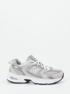 New Balance – Sneaker aus Mesh und Veloursleder grau