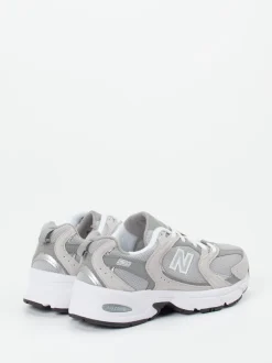 New Balance – Sneaker aus Mesh und Veloursleder grau