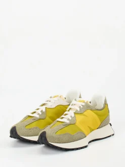 New Balance – Sneaker aus Textil und Veloursleder Senfgelb