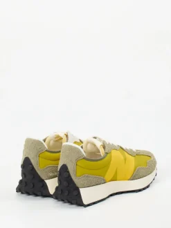 New Balance – Sneaker aus Textil und Veloursleder Senfgelb