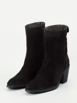 Officine Creative – Ankle Boots aus Veloursleder Schwarz