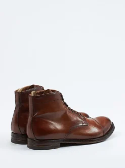 Officine Creative – Captoe-Boots aus Büffelleder braun