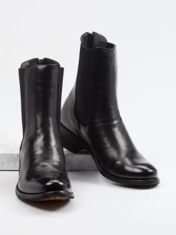 Officine Creative – Chelsea Boots aus Büffelleder schwarz