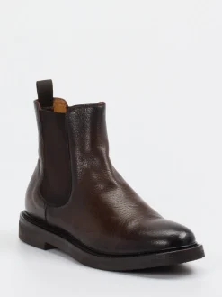 Officine Creative – Chelsea Boots aus Kalbleder dunkelbraun
