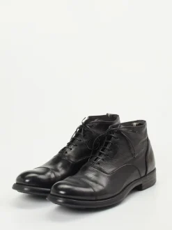 Officine Creative – Derby-Boots aus Büffelleder Schwarz