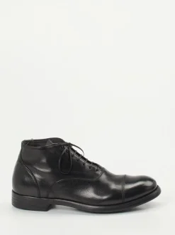 Officine Creative – Derby-Boots aus Büffelleder Schwarz