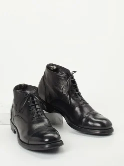 Officine Creative – Derby-Boots aus Büffelleder Schwarz