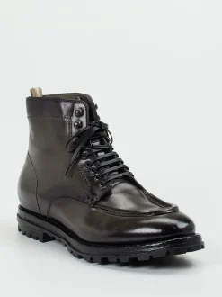 Officine Creative – Derby-Boots aus Cordovanleder grau