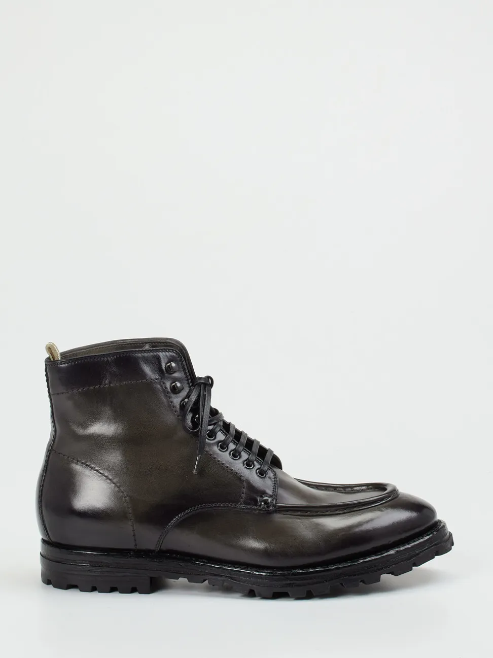 Officine Creative – Derby-Boots aus Cordovanleder grau