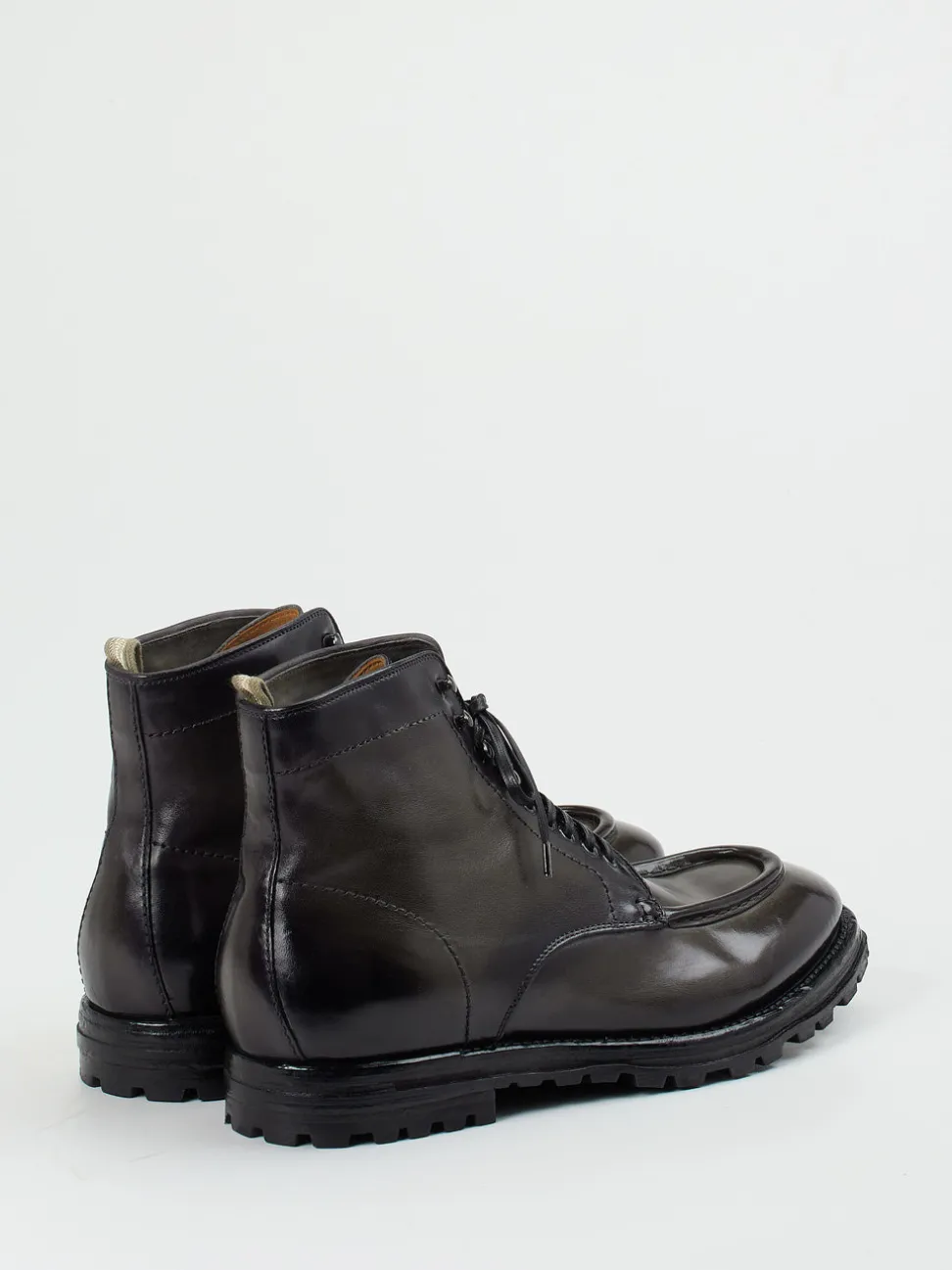 Officine Creative – Derby-Boots aus Cordovanleder grau