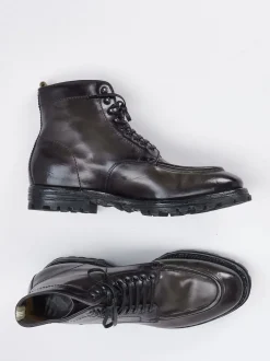 Officine Creative – Derby-Boots aus Cordovanleder grau