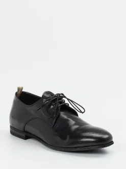 Officine Creative – Derby-Schnürschuh aus Känguruleder schwarz