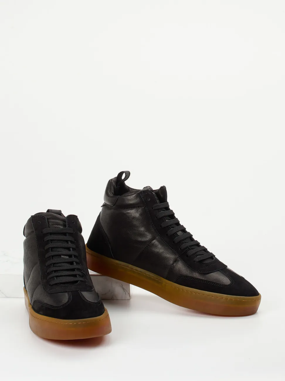 Officine Creative – High-Top Sneaker aus Kalbleder schwarz