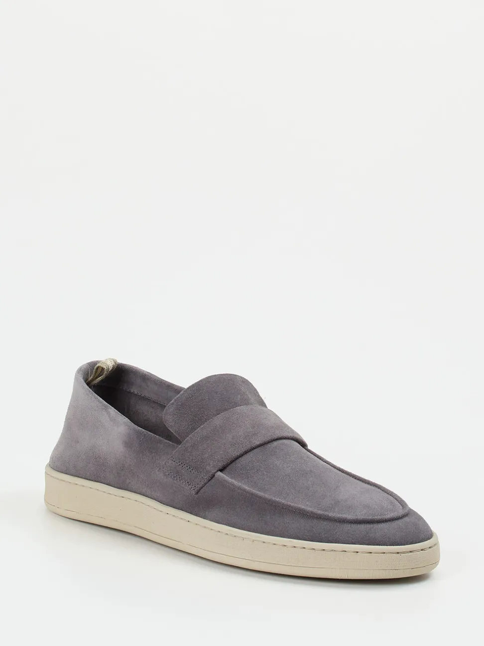 Officine Creative – Loafer aus Veloursleder steingrau
