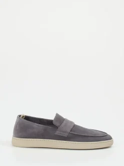 Officine Creative – Loafer aus Veloursleder steingrau