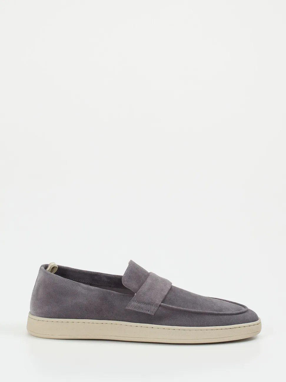 Officine Creative – Loafer aus Veloursleder steingrau
