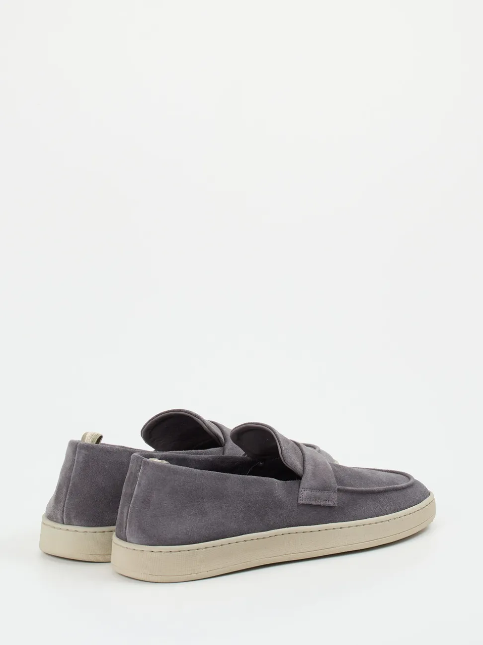 Officine Creative – Loafer aus Veloursleder steingrau