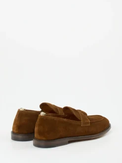 Officine Creative – Loafer aus Veloursleder Cognac