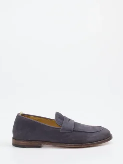Officine Creative – Loafer aus Veloursleder in Grau
