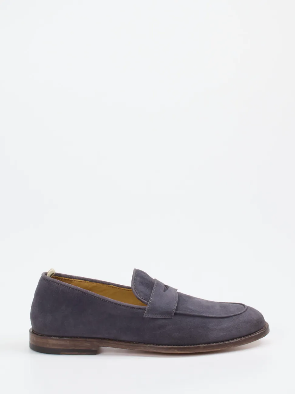 Officine Creative – Loafer aus Veloursleder in Grau