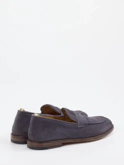 Officine Creative – Loafer aus Veloursleder in Grau