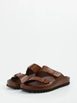 Officine Creative – Pantolette aus Kalbleder mittelbraun