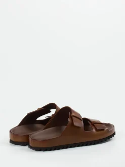 Officine Creative – Pantolette aus Kalbleder mittelbraun