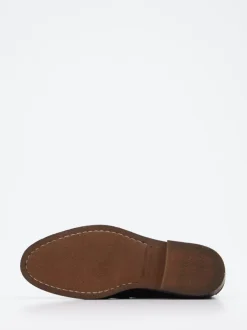 Officine Creative – Penny Loafer aus Veloursleder Dunkelbraun