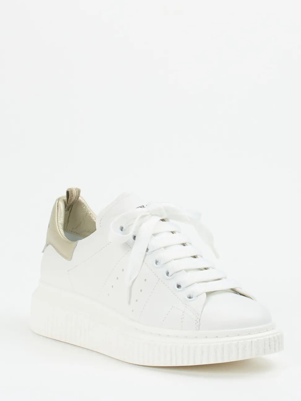 Officine Creative – Plateau-Sneaker aus Kalbleder Weiß
