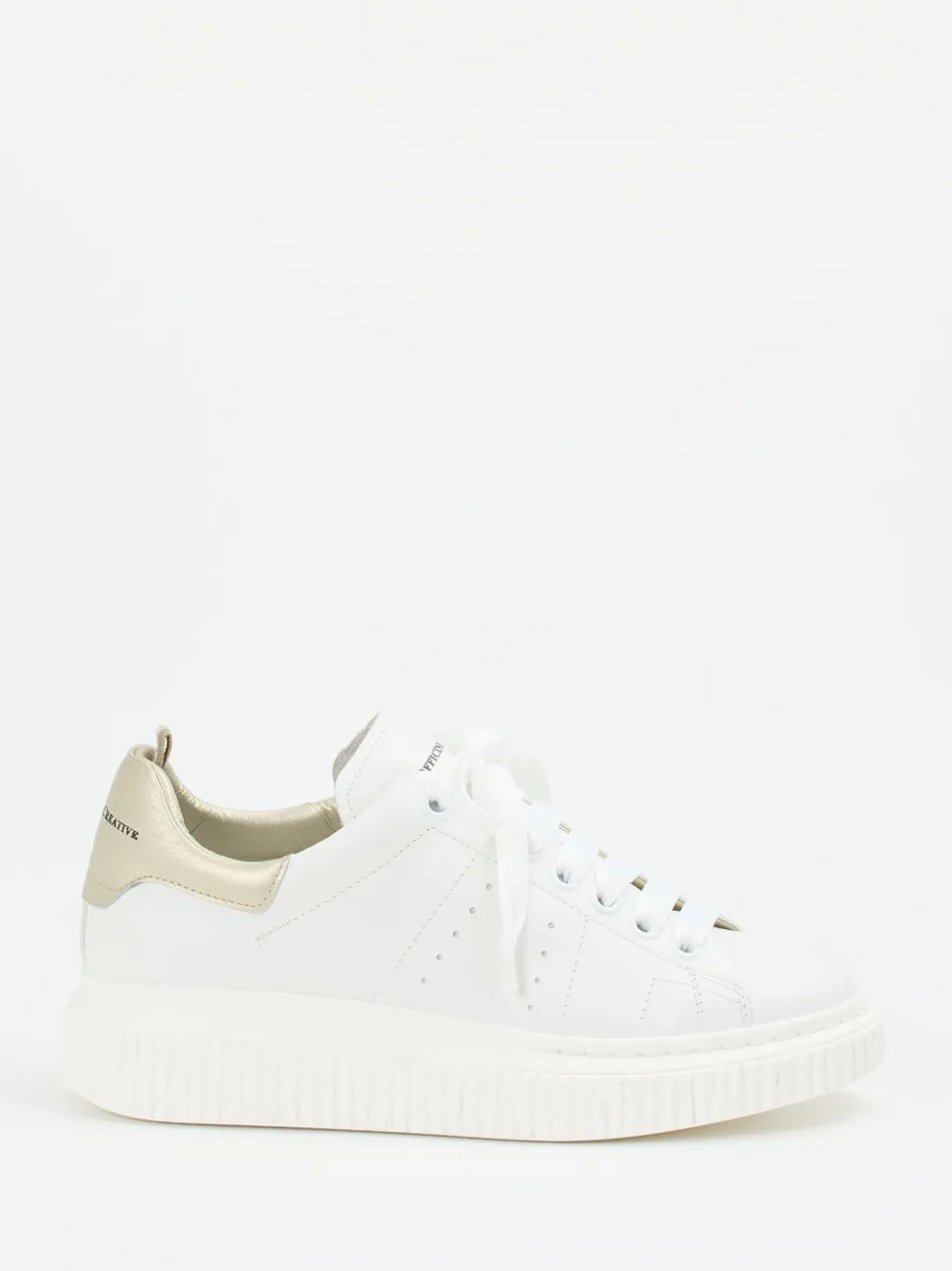Officine Creative – Plateau-Sneaker aus Kalbleder Weiß