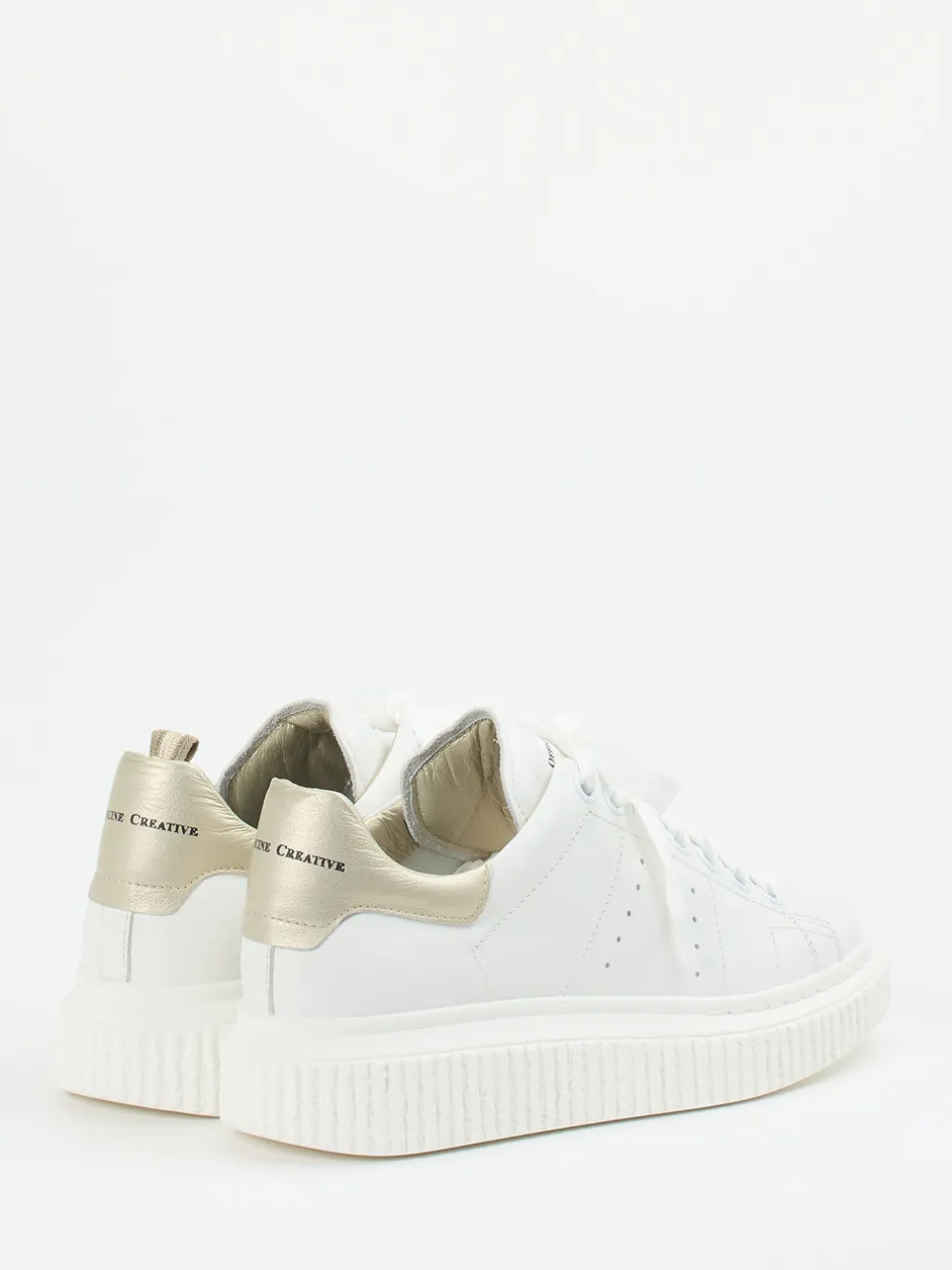 Officine Creative – Plateau-Sneaker aus Kalbleder Weiß