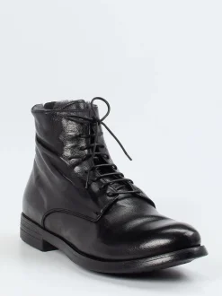 Officine Creative – Schnürboots aus Büffelleder schwarz