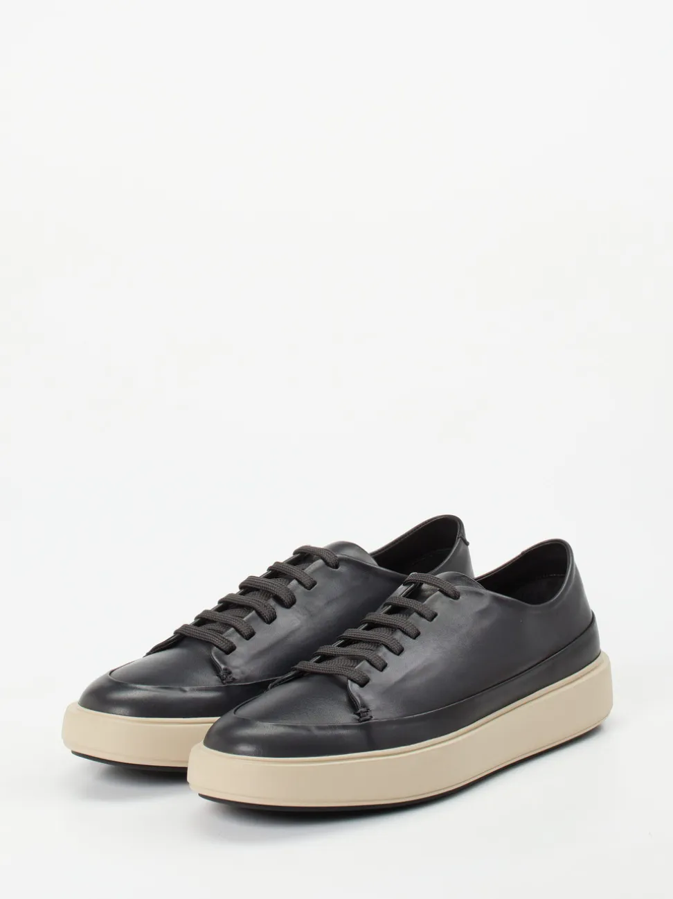 Officine Creative – Sneaker aus Lammleder tiefschwarz