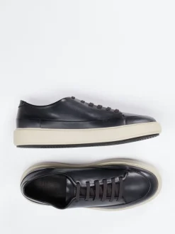 Officine Creative – Sneaker aus Lammleder tiefschwarz