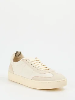 Officine Creative – Sneaker aus Kalb- und Veloursleder Beige
