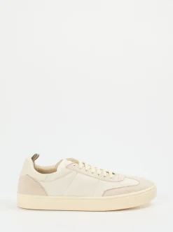Officine Creative – Sneaker aus Kalb- und Veloursleder Beige