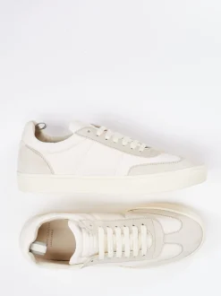 Officine Creative – Sneaker aus Kalb- und Veloursleder Beige