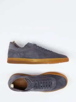 Officine Creative – Sneaker aus Veloursleder Anthrazit