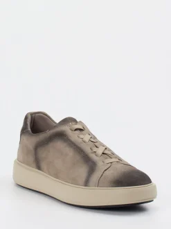 Officine Creative – Sneaker aus Veloursleder taupegrau