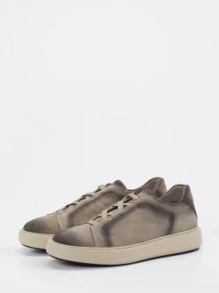 Officine Creative – Sneaker aus Veloursleder taupegrau