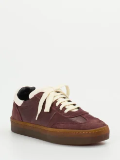 Officine Creative – Sneaker aus Veloursleder in Bordeaux
